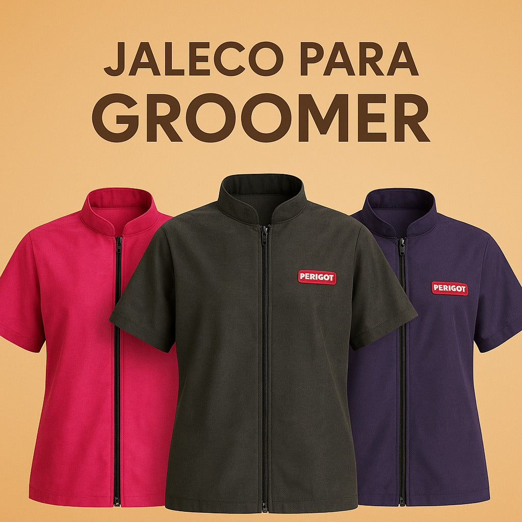JALECO GROOMER CINZA CHUMBO TAM.M 796001